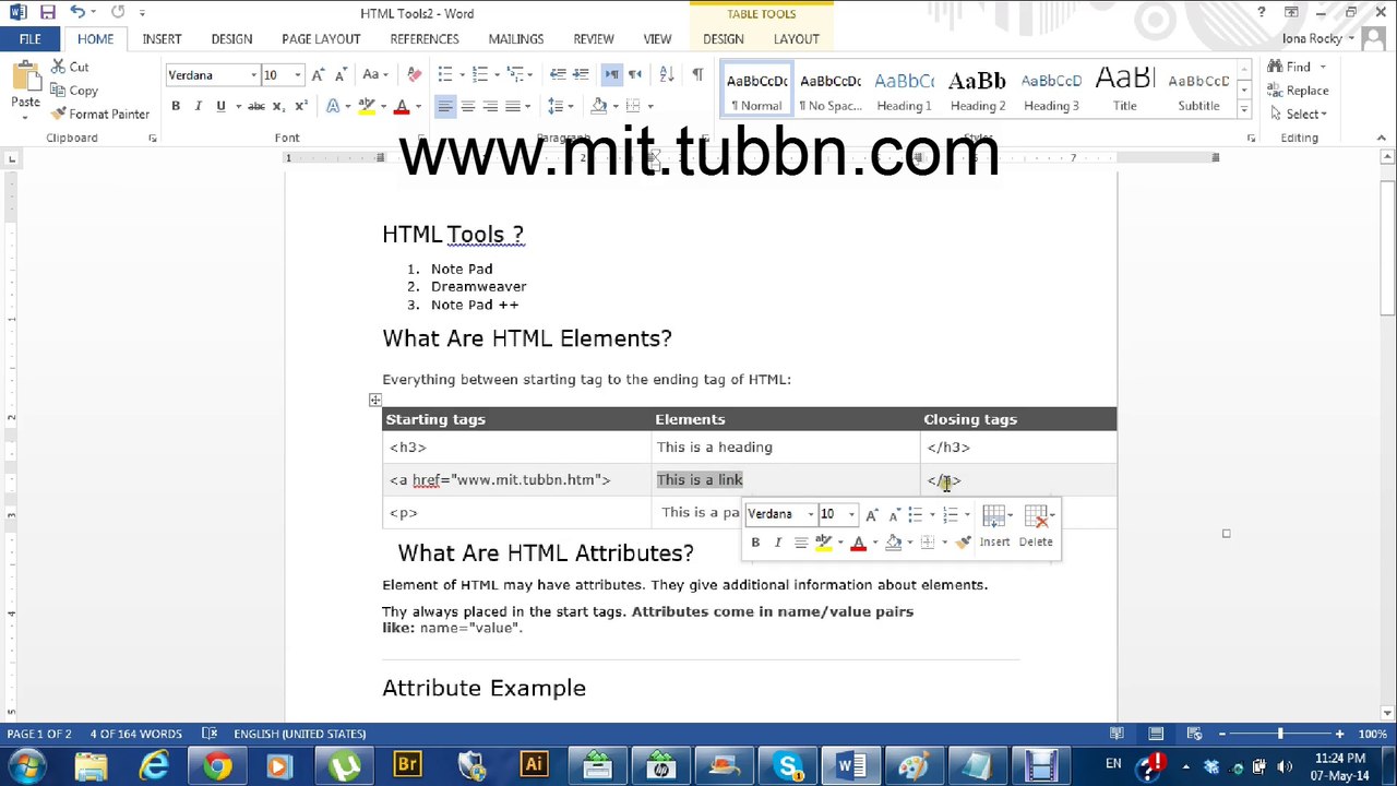HTML Element (Lecture # 2)