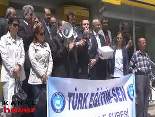TÜRK EĞİTİM SEN EYLEMİ PTT ÖNÜDE