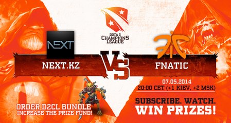 Fnatic vs Next.kz game 1 @ D2CL Season 3 (Russian)
