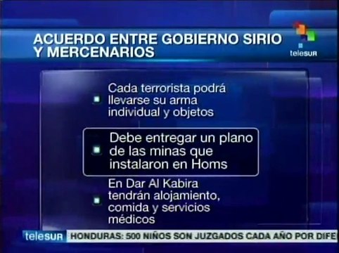 Siria: gobierno y rebeldes de Homs llegan a acuerdo
