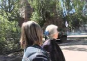 Activist Controlled APC Moves Through Streets of Slovyansk