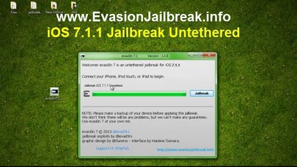 Download Video: Download Free Evasion ios 7.1.1 jailbreak iPhone iPad iPod 1.0.8 Tool