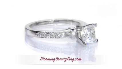 JEWELRY VIDEO 1 Carat Princess Cut Diamond Ring 2