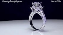 JEWELRY VIDEO 1.38 Carat Total Weight Small Blooming Beauty Ring Setting 6