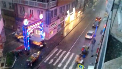 Samsunda başlayan ani dolu yağışı