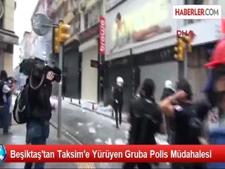 Beşiktaş'tan Taksim'e Yürüyen Gruba Polis Müdahalesi