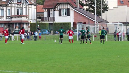 Penalty de Dylan Langevin en demi finale de coupe de Normandie