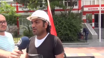 Soma şehitleri için yürüdü