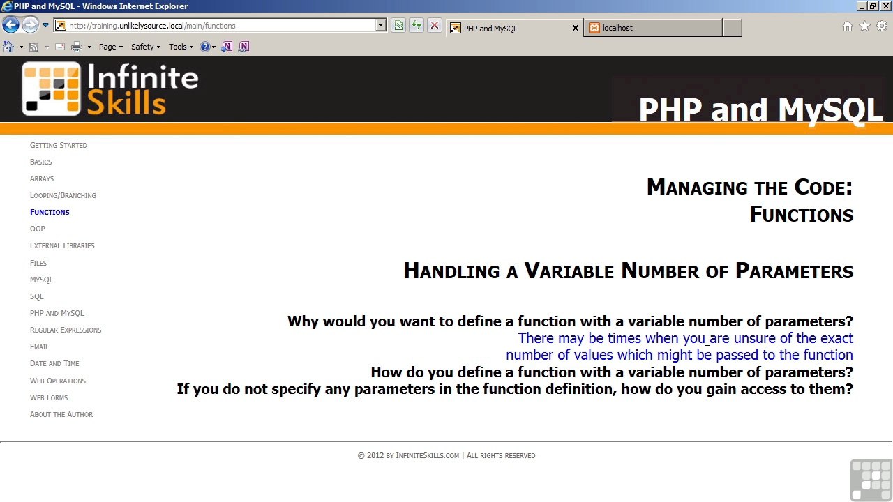 PHP MySQL Training part