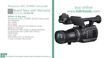 Panasonic HDC-Z10000EZ Price $2055 Brand New with Warranty