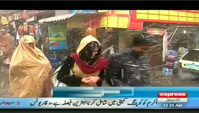 Snow falling with tourist in Swat valley by sherin zada