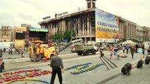 Kiev demonstrators resist cleanup effort