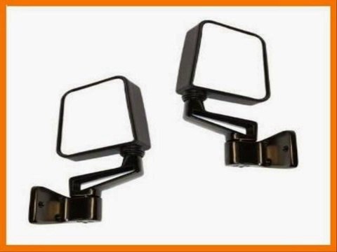 Jeep Wrangler Manual Black Side View Mirrors Pair Set
