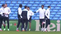 Man City train ahead of Barca clash