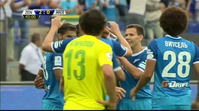 Zenit St. Petersburg vs. Anzhi Makhachkala 3-0 | 17-08-2013