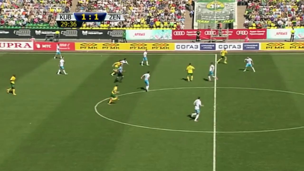 Kuban Krasnodar v Zenit St. Petersburg 2-2 | Russian Premier League Goals & Highlights | 28-04-2013