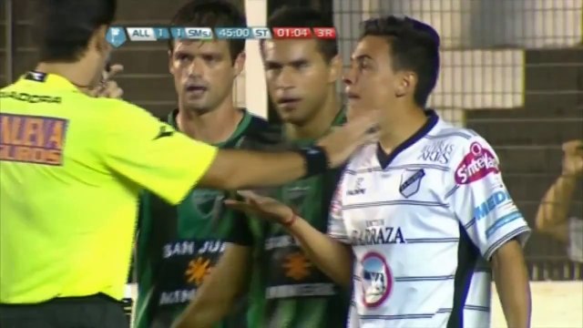 San Martin player escapes red card | Argentina Primera Division Goals & Highlights