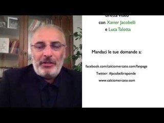 Jacobelli risponde, chiusura mercato e pagelle in videodiretta lunedi alle 18.45