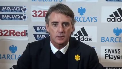Swansea vs Man City 1-0 | Mancini: Didn't Deserve to Lose | English Premier League