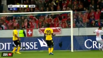 Josip Drmic incredible miss Switzerland Jamaica