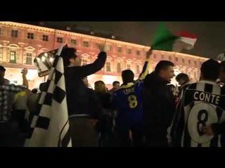 VIDEO Festa Juve in Piazza Castello