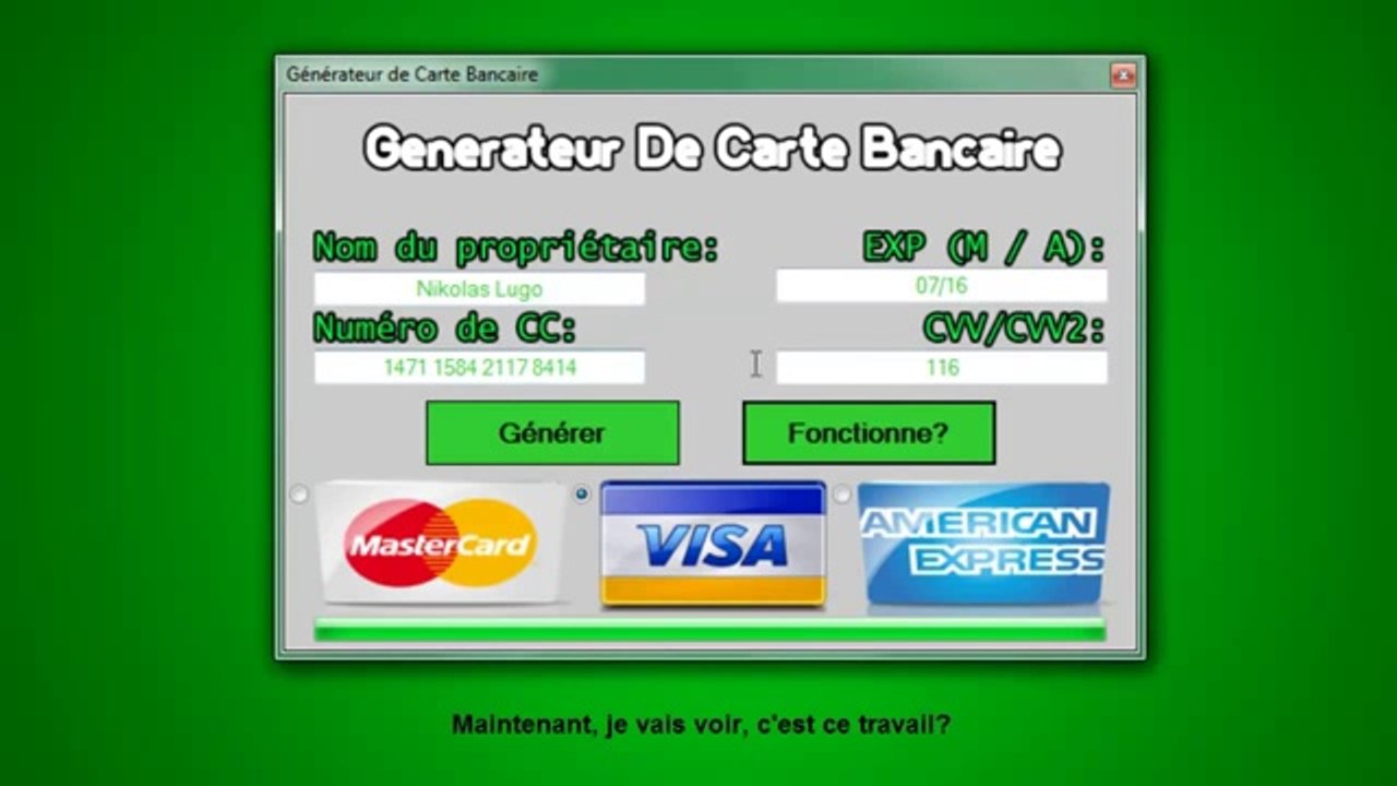 Générateur de Carte Bancaire télécharger gratuitement