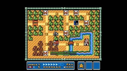 Super Mario Bros. 3 All stars version gameplay (Game over on world 2 doom ship)