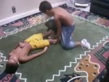 Amazing WWE style wrestling by kids.