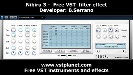 Audio Effect free - Nibiru 3 filter effect - vstplanet.com