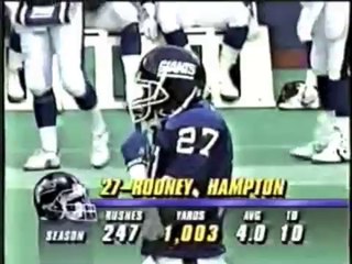 Hampton goes over 1000 yards