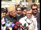 Dr. Farooq Abdullah & Chief Minister Omar Abdullah cast their votes in Sonawar, Srinagar