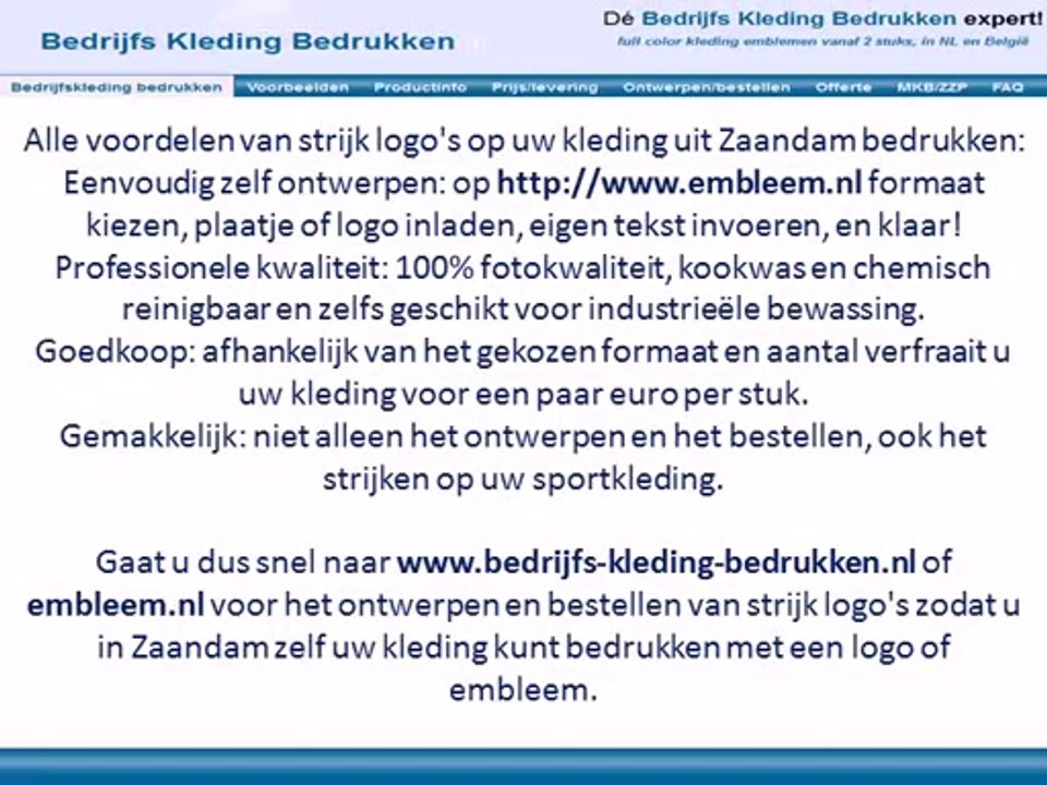 Kleding bedrukken Zaandam