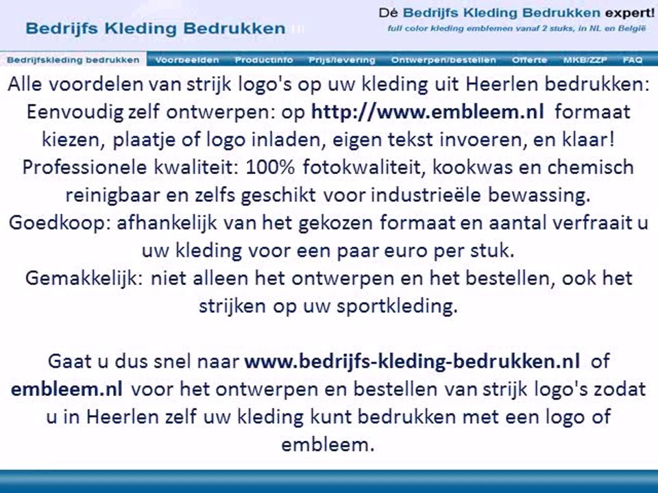 Kleding bedrukken Heerlen