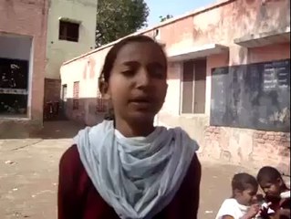 little school girl singing nice song.