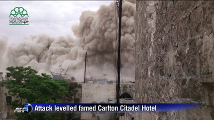 Syria rebels blow up Aleppo hotel turned army base