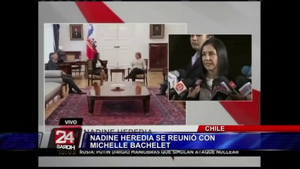 Michelle Bachelet recibió con honores a Nadine Heredia en Chile
