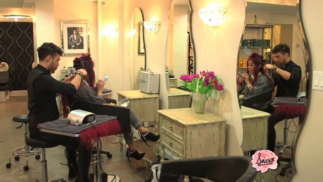 Snooki BTS Hair Extensions At Vidov Salon NYC