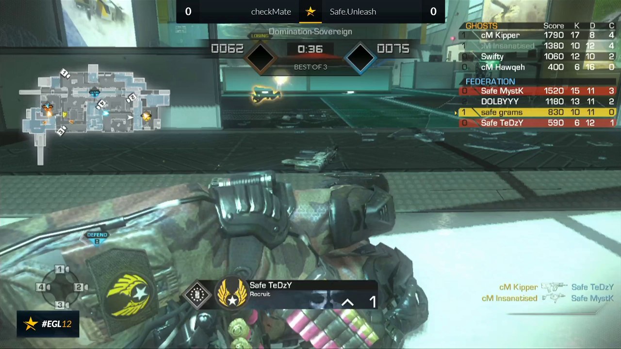 EGL12 : CheckMate vs Safe.Unleash : WBR3 - Map 1