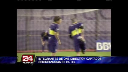 Captan a integrantes de One Direction paseando semidesnudos en hotel