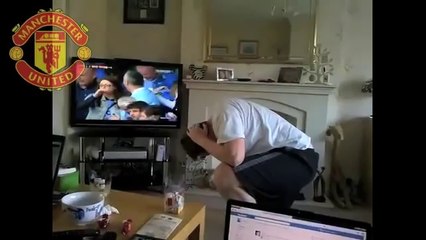 Best Man City and Man United fan reactions to Aguero's title winning goal