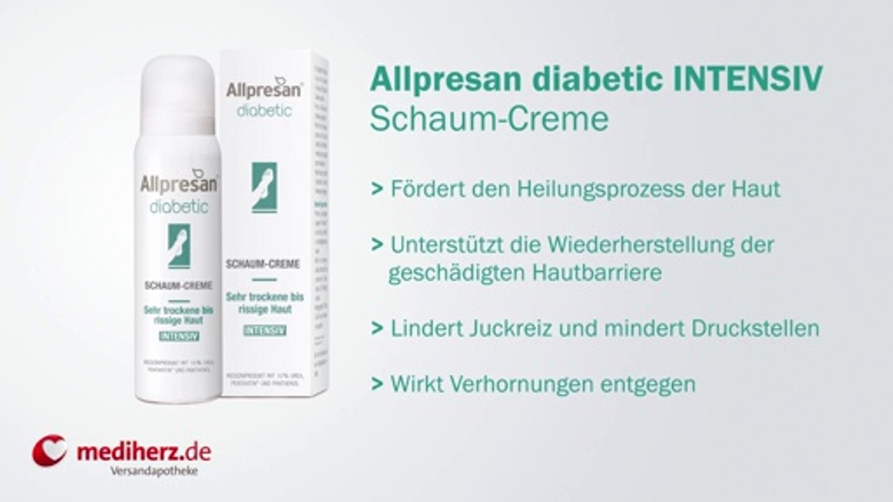 Volkskrankheit Diabetes - Allpresan diabetic Fuß Intensivpflege