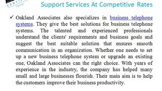 Oakland Associates - The Best Computer Support Services At Competitive Rates