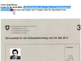 Der 8. Bundesrat Albert Einstein zur Mindestlohninitiative