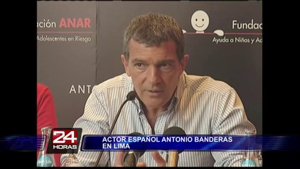 Antonio Banderas dio conferencia de prensa tras su llegada a Lima