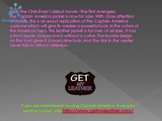 Captain America, Avengers Leather Jacket
