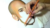 Colored pencil drawing of Vin Diesel.
