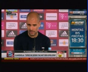 Guardiola PK vor dem 34.Spieltag gegen VfB Stuttgart