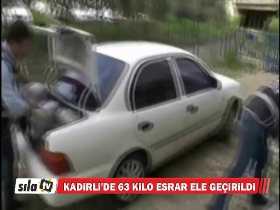 KADiRLİ'DE 63 KİLO ESRAR ELE GEÇİRİLDİ
