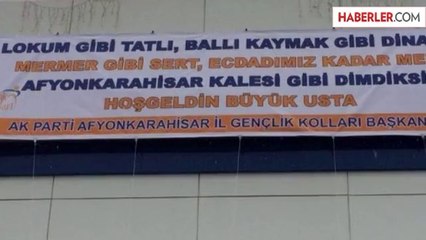 Afyon'da Başbakan İçin İlginç Pankart