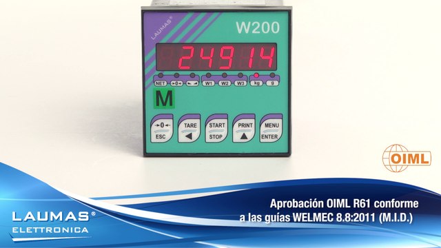 W200\W200BOX – Indicadores de peso para montaje en panel \ en caja hermética IP67 - LAUMAS